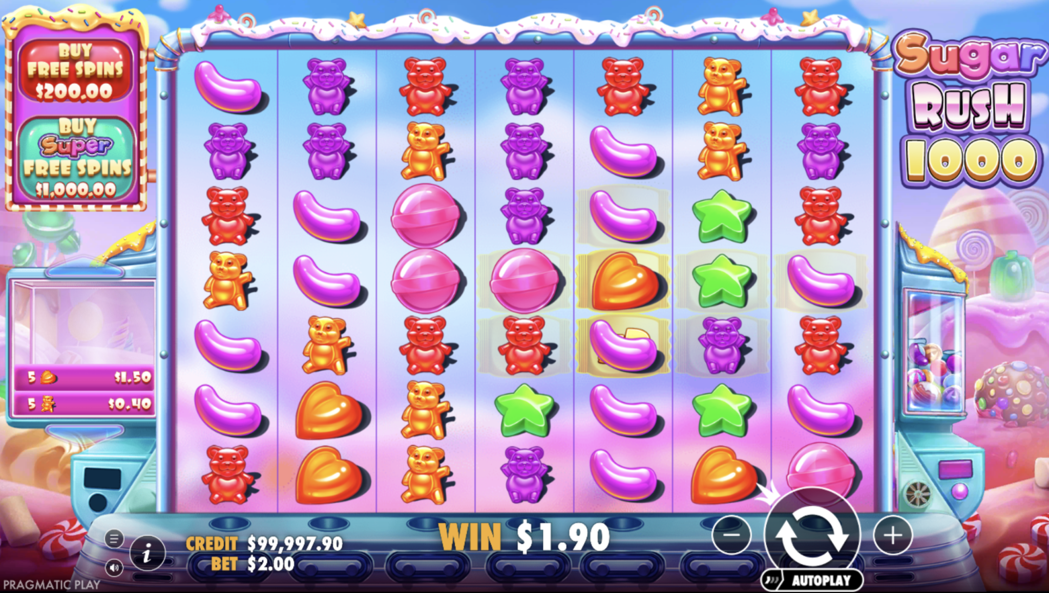sugar rush slot gameplay 